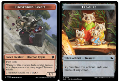 Prosperous Bandit (0023) // Treasure (0029) Double-Sided Token